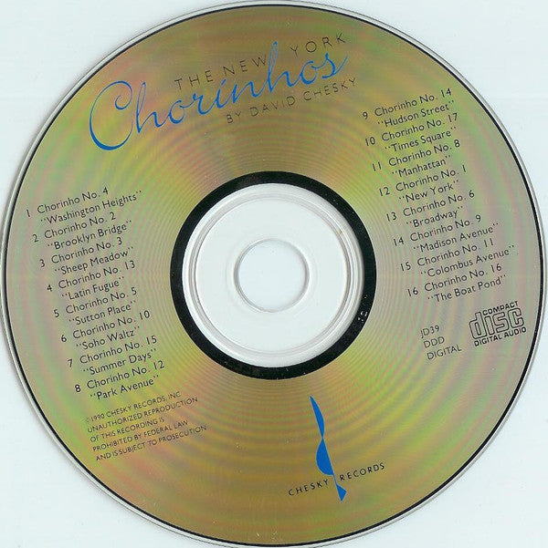 David Chesky With Romero Lubambo - The New York Chorinhos (CD Tweedehands) - Discords.nl