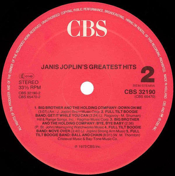 Janis Joplin - Janis Joplin's Greatest Hits (LP Tweedehands) - Discords.nl